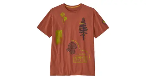 Camiseta unisex naranja orgánica patagonia pyrophytes