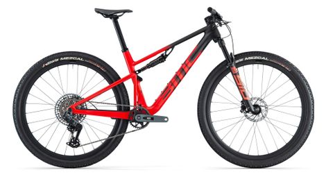 Bmc fourstroke 01 twee volledig geveerde mtb sram gx eagle axs 12s 29'' rood koolstof zwart 2024