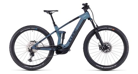 Wiederaufgearbeitetes produkt - e-mountainbike all-suspend cube stereo hybrid 140 hpc abs 750 shimano deore/xt 12v 750 wh 29'' grau blau smaragd 2023