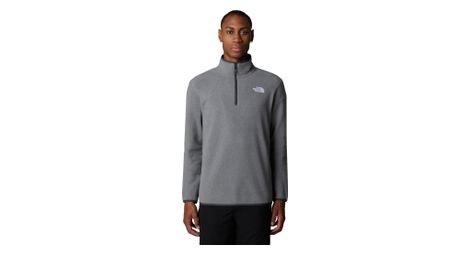 The north face 100 glacier 1/4 zip polare grigio