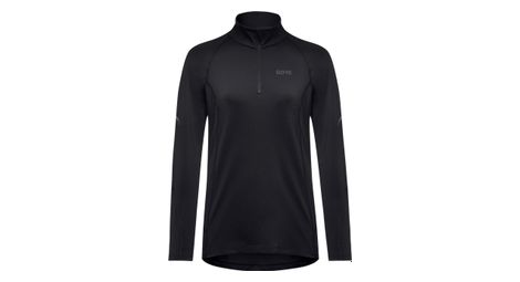 Maillot manches longues running femme gore wear 1 4 zip noir