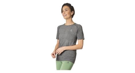 Maillot manches courtes odlo essential seamless femme gris