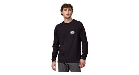 Camiseta de manga larga patagonia snowstitcher pocket negra
