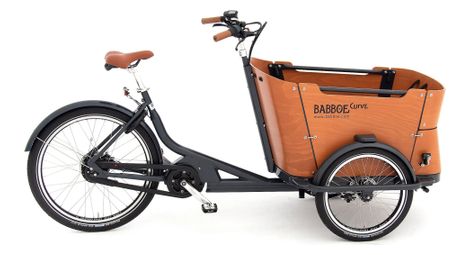 Vélo cargo triporteur électrique babboe curve mountain enviolo nuvinci 500 wh 20/26 gris anthracite marron t.unique 155/200cm - produit reconditionné