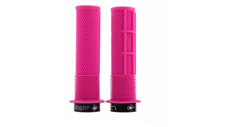 Paire de grips dmr deathgrip thin avec flanges rose