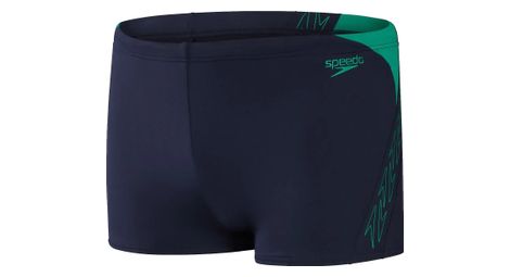 Speedo hyperboom splice badpak navy/groen 80 cm