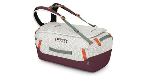 Osprey Transporter Duffel 40 Reisetasche, Weiß/Bordeaux