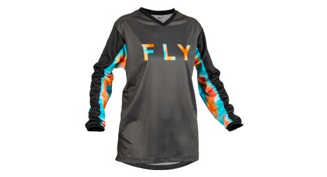 Maillot manches longues fly f-16 femme gris / orange / bleu