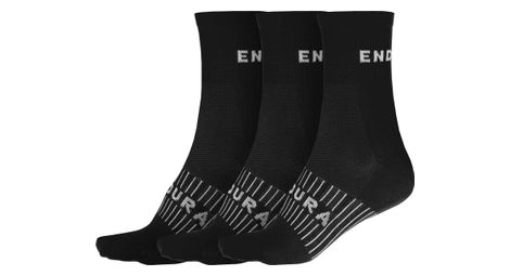 3 pares de calcetines negros endura coolmax