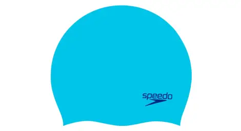 Speedo plain moulded silicone turquoise junior swim cap
