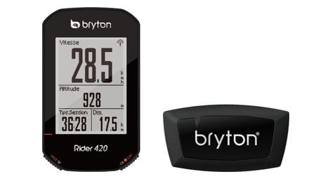 Bryton compteur gps rider 420h + ceinture cardio