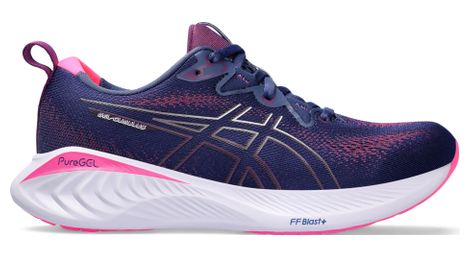 Asics gel cumulus 25 running shoes blue pink women's