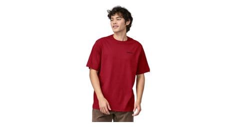 T-shirt patagonia p-6 logo responsibili-tee rouge