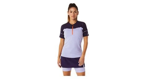 Asics fujitrail purple women's 1/2 zip jersey