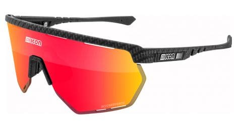 Scicon sports aerowing lunettes de soleil de performance sportive (scnpp multimorror rouge/compagnon de carbone)