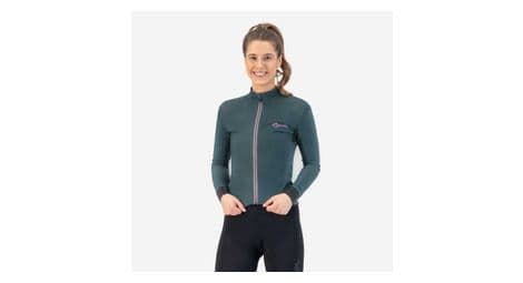 Maillot manches longues velo rogelli distance femme gris/rose