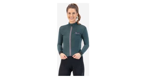 Maillot manches longues velo rogelli distance femme gris/rose