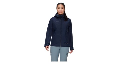 Veste imperméable mammut crater light hooded bleu foncé femme