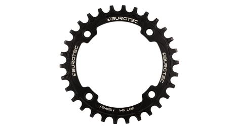 Piastra rotonda Burgtec Thick Thin in acciaio, 94 mm BCD per e-bike, nera
