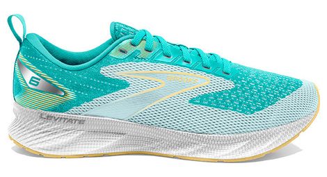 Chaussures de running femme brooks levitate 6 bleu jaune