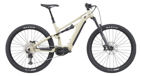 Vtt électrique tout-suspendu cannondale moterra neo s2 shimano deore 12v 630 wh 29 beige