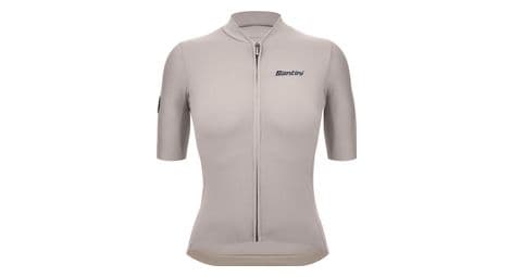 Santini stone beige unisex short-sleeved jersey