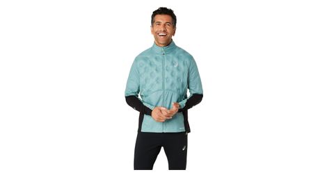 Chaqueta térmica de invierno asics road verde hombre