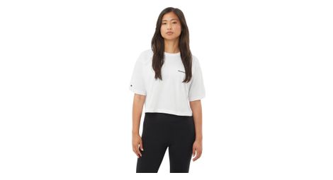 T-shirt crop salomon short tee blanc femme