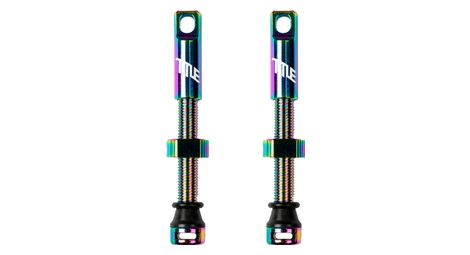Paire de Valves Tubeless Title Presta Oil Slick