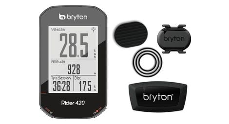 Bryton rider 420t gps computer + hartslagband/cadanssensor