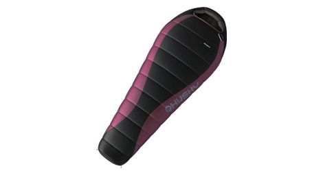 Sac de couchage momie Husky Drapé 20 pour femme -20°C 200 x 80 cm-Noir / Violet