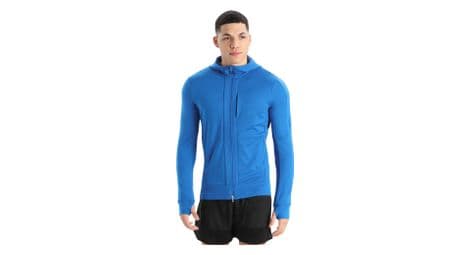 Polaire icebreaker m quantum iii ls zip hood bleu m homme