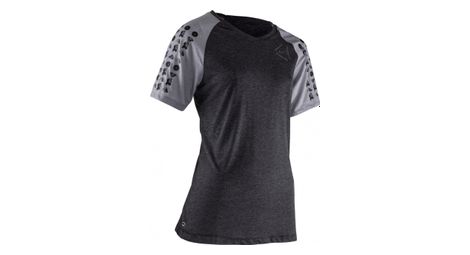 Maillot manches courtes femme leatt mtb all mountain 2.0 noir/gris