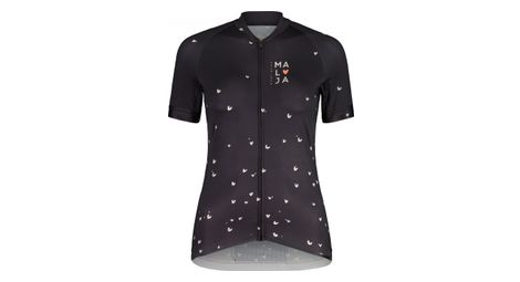 Maillot manches courtes femme maloja valbonam 1 2 moonless noir