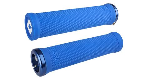 Paire de grips odi ruffian v2 1 135 mm bleu blanc