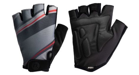 Gants velo rogelli buzz - homme - gris/rouge