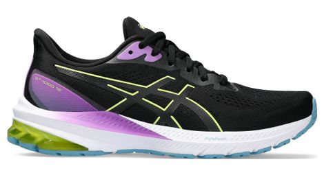 Asics gt-1000 12 negro amarillo zapatillas running mujer