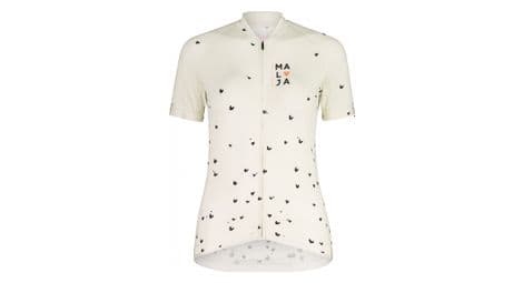 Maillot manches courtes femme maloja valbonam 1 2 glacier milk beige
