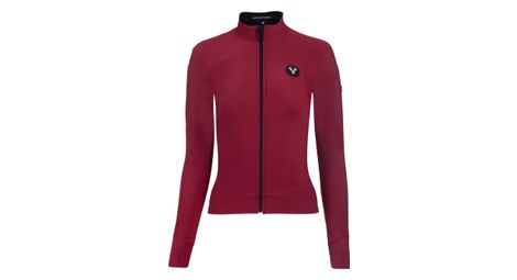 Maillot manches longues femme lebram allos bordeaux coupe ajustee