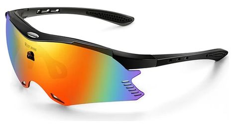 Lunettes de soleil  uv400 antiuv coupevent noire / verres colorés - noir