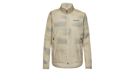 Chaqueta cortavientos Gore Wear Concurve Cloud beige y gris para mujer