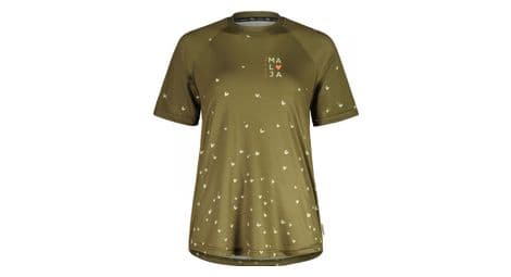 Maillot manches courtes femme maloja valbonam multi 1 2 moss vert