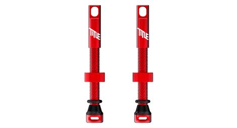 Paire de Valves Tubeless Title Presta Rouge