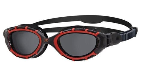 Zoggs predator flex polarized red black smoke - smaller fit - lunettes natation et triathlon