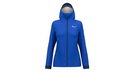 Giacca impermeabile da donna salewa ortles 3l gore-tex blu