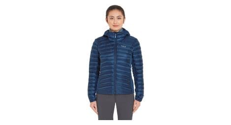 Veste à capuche isolante rab cirrus flex bleu femme