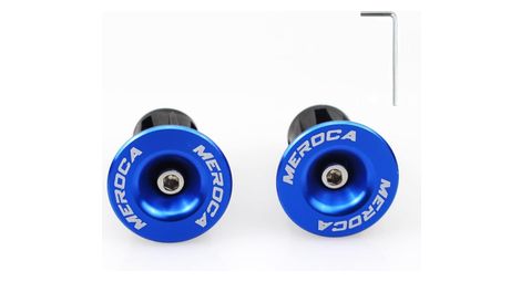 Bouchons de cintre vélo – 22 à 24 mm – vis m4 – bleu