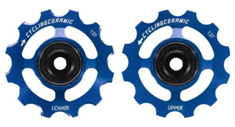 Cyclingceramic pulley wheels für shimano 12v 9200/8200 blau