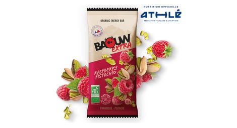 baouw extra energy bar raspberry pistachio 50g