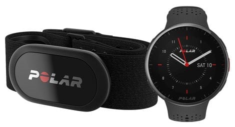 Reloj gps polar pacer pro gris carbono + cinturón de frecuencia cardíaca h10